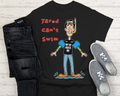 Jared Can't Swim Printed Black Cotton T-shirt